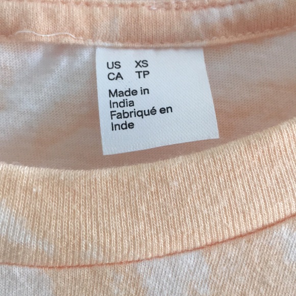 H&M TROPICAL OVERSIZED TIE DYE CROP TOP - Picture 2 of 3